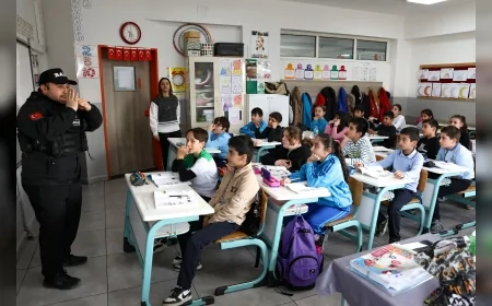 BURSA BÜYÜKŞEHİR BELEDİYESİ DEPREM HAFTASINDA ÖĞRENCİLERE UYGULAMALI AFET EĞİTİMİ VERDİ