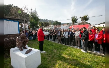 Güzelbahçe’de Berkin Elvan Ölümünün 12’nci Yılında Parkındaki Büstü Önünde Anıldı