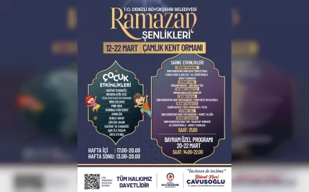 DENİZLİ BÜYÜKŞEHİR BELEDİYE BAŞKANI BÜLENT NURİ ÇAVUŞOĞLU: “RAMAZAN ŞENLİKLERİNE TÜM VATANDAŞLARIMIZI DAVET EDİYORUM”