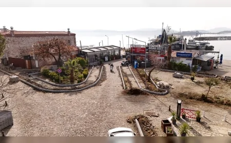 AYVALIK BELEDİYE BAŞKANI MESUT ERGİN: “CUNDA’NIN GİRİŞ GÜZERGÂHI DAHA DÜZENLİ VE GÜVENLİ HALE GELECEK”