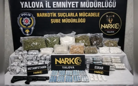 Yalova’da Uyuşturucu Operasyonu: 555 Gram Uyuşturucu ve 90 Hap Ele Geçirildi, Aranan Hükümlü Yakalandı