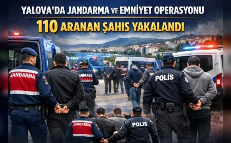 Yalova’da Jandarma ve Emniyet Operasyonlarında Bir Haftada 110 Aranan Şahıs Yakalandı