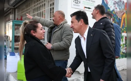 Muğla Büyükşehir Belediye Başkanı Ahmet Aras Bafa’da Esnaf ve Vatandaşlarla Buluştu