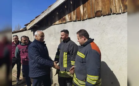 İskilip Belediye Başkanı İsmail Çizikci Aşağı Şeyhler Köyü’ndeki Yangın Sonrası Bölgede İncelemelerde Bulundu