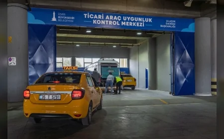İzmir Büyükşehir Belediyesi Ticari Araç Uygunluk Kontrol Merkezi ile taksi ve minibüsleri sıkı denetime aldı!