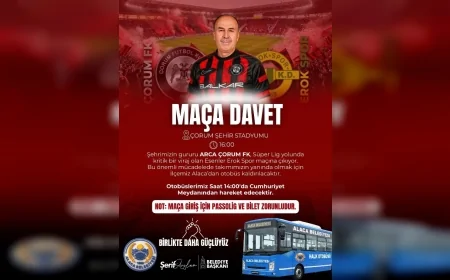 ALACA BELEDİYE BAŞKANI ŞERİF ARSLAN’DAN ÇORUM FK TARAFTARINA ÇAĞRI: “SÜPER LİG YOLUNDA TAKIMIMIZIN YANINDA OLALIM”