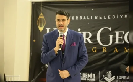 TORBALI BELEDİYE BAŞKANI ÖVÜNÇ DEMİR: “KADİR GECESİ’NİN MANEVİYATINI HEP BİRLİKTE YAŞADIK”