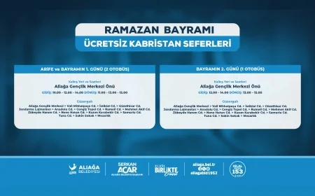 ALİAĞA BELEDİYESİNDEN KABRİSTAN ZİYARETLERİ İÇİN BAYRAMDA ÜCRETSİZ SERVİS HİZMETİ
