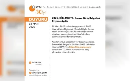 ÖSYM 2026 DİB-MBSTS Sınav Giriş Belgelerini Açıkladı Adaylar Yerlerini AIS Üzerinden Öğrenecek
