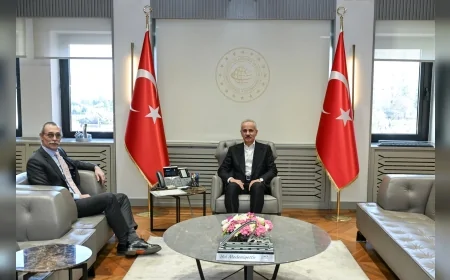 Etimesgut Belediye Başkanı Erdal Beşikcioğlu Ulaştırma Bakanı Abdulkadir Uraloğlu ile ulaşım projelerini görüştü