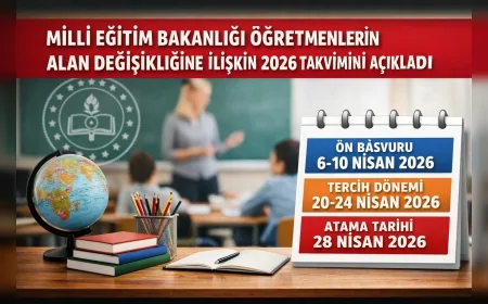 Millî Eğitim Bakanlığı Öğretmenlerin Alan Değişikliğine İlişkin 2026 Takvimini Açıkladı