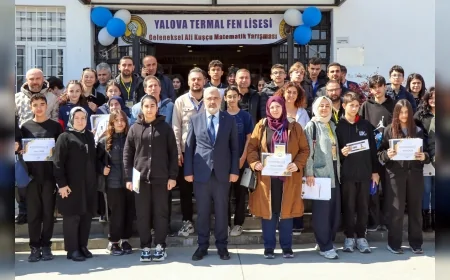 Yalova’da 29 okulun katılımıyla Ali Kuşçu Matematik Yarışması gerçekleştirildi