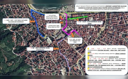 ORDU BÜYÜKŞEHİR BELEDİYESİ DUYURDU HÜKÜMET CADDESİ GEÇİCİ OLARAK TRAFİĞE KAPATILIYOR GÜZERGAHLAR YENİDEN BELİRLENDİ