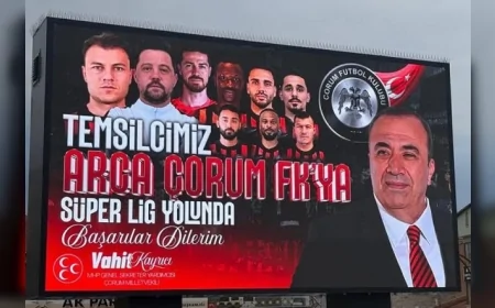 ALACA BELEDİYESİNDEN ÇORUM FK’NİN SÜPER LİG YÜRÜYÜŞÜNE BİLBOARDLU DESTEK