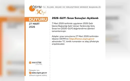 ÖSYM 2026 Gelir Uzman Yardımcılığı Giriş Sınavı Sonuçlarını Erişime Açtı