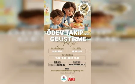 Nevşehir Belediyesi 7-10 Yaş Grubuna Ödev Takip ve Geliştirme Atölyesi Başlatıyor