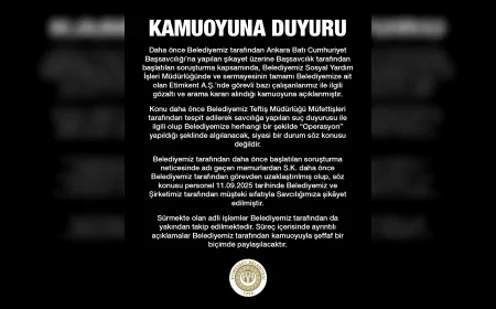 Etimesgut Belediye Başkanı Erdal Beşikcioğlu: “Belediyemize yönelik bir operasyon söz konusu değil”