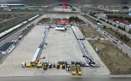 Erzurum Büyükşehir Belediye Başkanı Mehmet Sekmen 170 araçlık yeni filoyu hizmete aldı