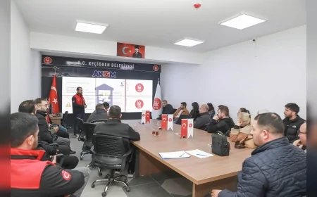 KEÇİÖREN BELEDİYESİ PERSONELİNE AFET VE YANGINLA MÜCADELE EĞİTİMİ VERİLDİ!