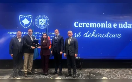 TOBB Başkanı M. Rifat Hisarcıklıoğlu Kosova’da Cumhurbaşkanlığı Liyakat Madalyası ile ödüllendirildi
