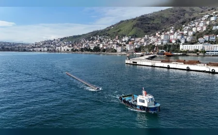 Ordu Büyükşehir Belediye Başkanı Dr. Mehmet Hilmi Güler’in başlattığı Altınordu Rıhtımı projesinde beton dökümüne geçildi