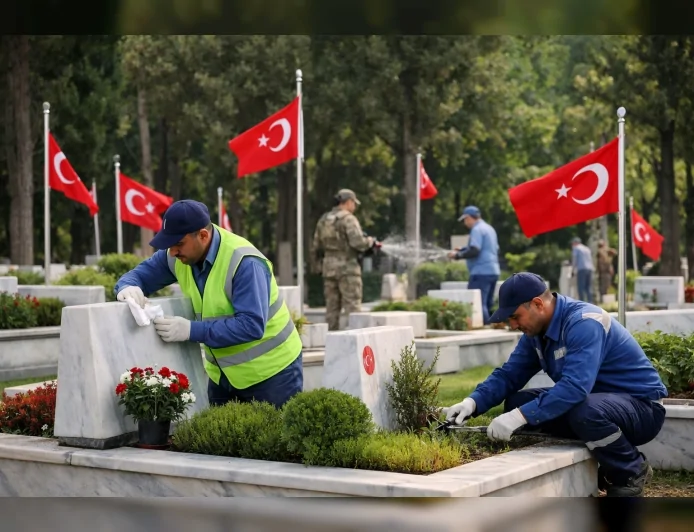 Aile ve Sosyal Hizmetler Bakanlığı Ramazan Bayramı Öncesi 81 İlde Şehitliklerde Bakım ve Temizlik Seferberliği Başlattı