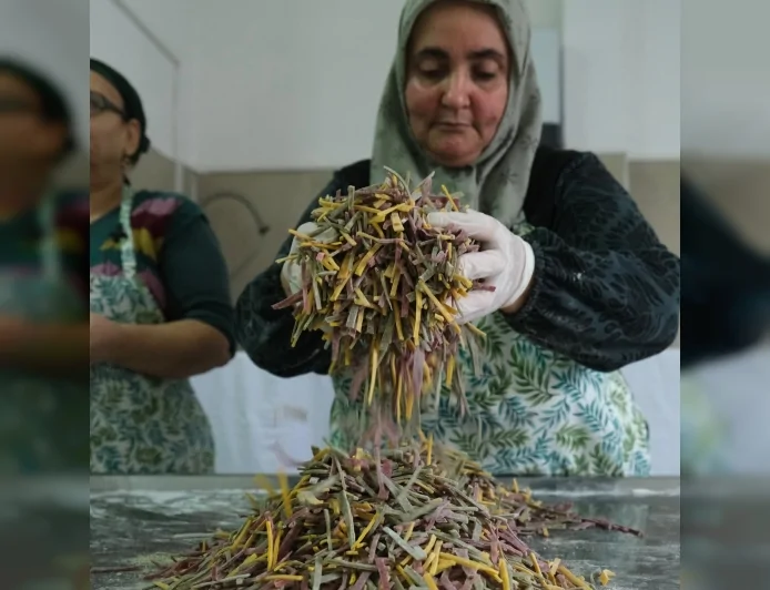 Ayvalık Belediyesi Kooperatif Mutfağında Üretilen Erişteler Raflardaki Yerini Aldı