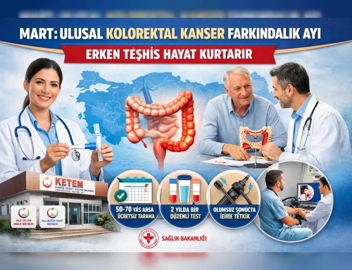 Sağlık Bakanlığı Mart Ayını Ulusal Kolorektal Kanser Farkındalık Ayı Olarak Yürütülen Tarama Programlarıyla Hatırlatıyor