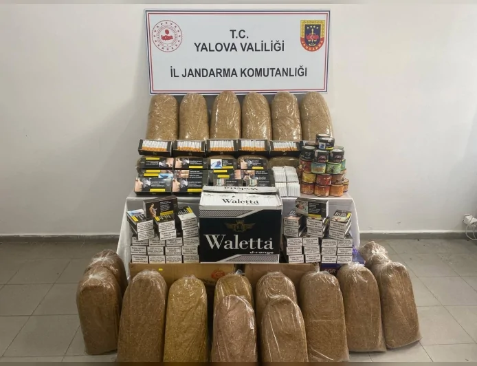 Yalova İl Jandarma Komutanlığı Kaçak Tütün Operasyonunda On Binlerce Ürün Ele Geçirdi