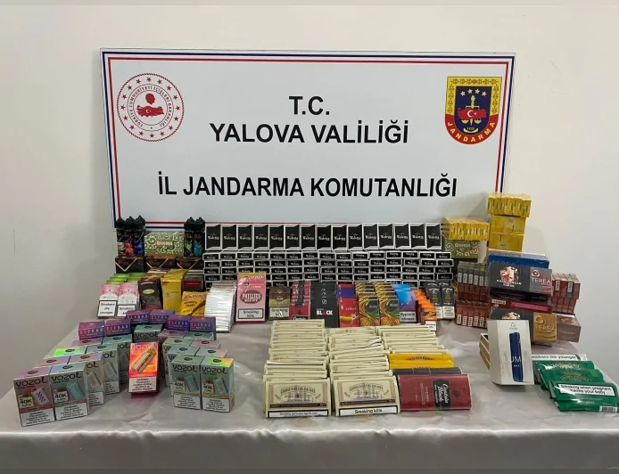 Yalova’da Jandarma Operasyonu Kaçak Tütün ve Elektronik Sigara Deposu Ortaya Çıkarıldı