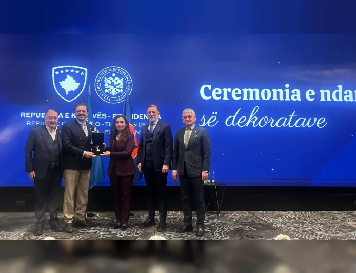 TOBB Başkanı M. Rifat Hisarcıklıoğlu Kosova’da Cumhurbaşkanlığı Liyakat Madalyası ile ödüllendirildi