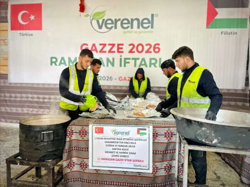 Çorum Belediyesi Otobüs Şoförlerinden Gazze’de 250 Kişilik Sıcak Yemek Desteği