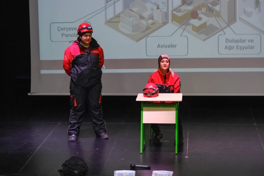 Tepebaşı Arama Kurtarma Ekibi Deprem Haftası’nda Öğrencilere Uygulamalı Afet Eğitimi Verdi