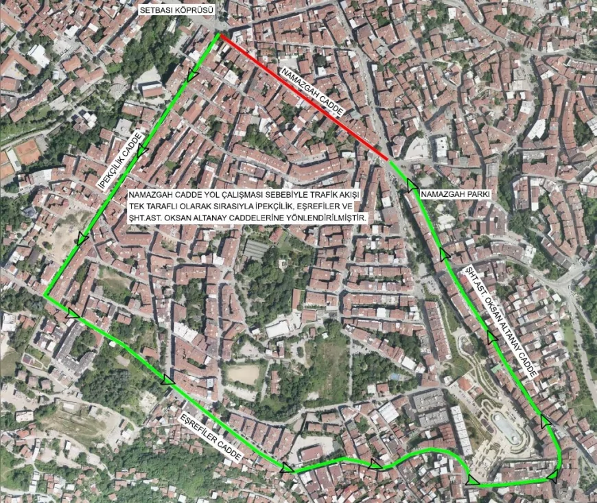 Bursa Büyükşehir Belediyesi Yıldırım Namazgah Caddesi’ndeki asfalt çalışmasını 8 Mart Pazar gününe erteledi