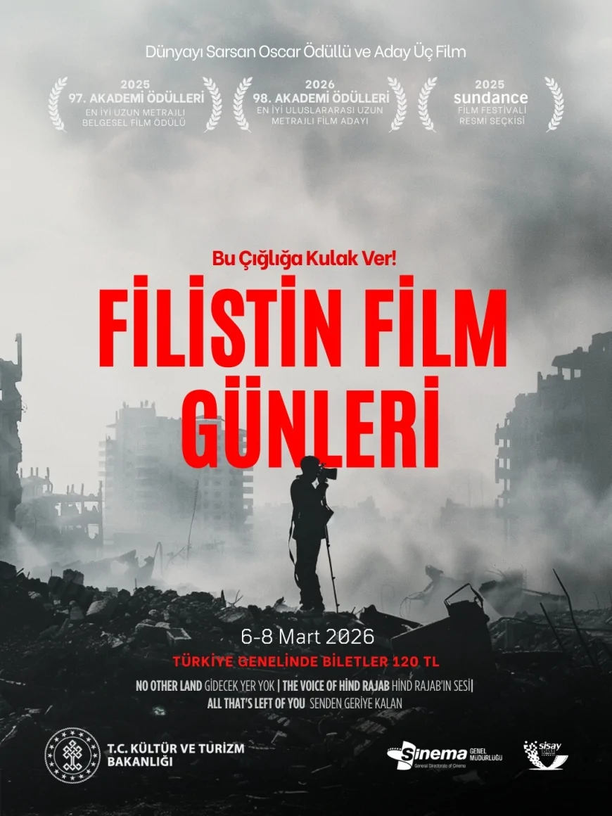 Kültür ve Turizm Bakanlığı Destekli Filistin Film Günleri 6–8 Mart Tarihlerinde Türkiye Genelinde İzleyiciyle Buluşacak