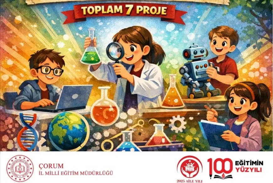 TÜBİTAK 2204-B ORTAOKUL ARAŞTIRMA PROJELERİ YARIŞMASI BÖLGE FİNALİNDE ÇORUM’U 7 PROJE TEMSİL EDECEK