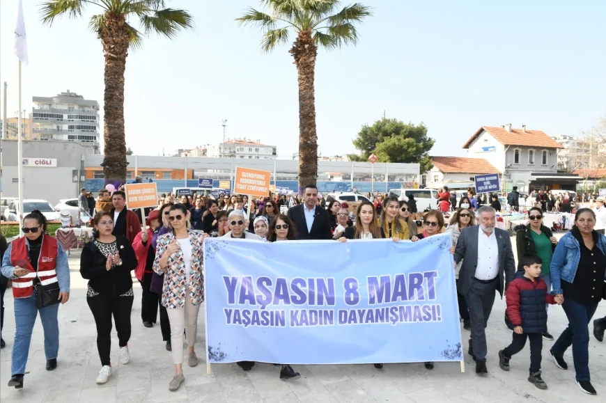 Çiğli Belediyesi 8 Mart Öncesi Sergi, Spor Etkinliği ve Yürüyüşle Kadın Dayanışmasını Büyüttü