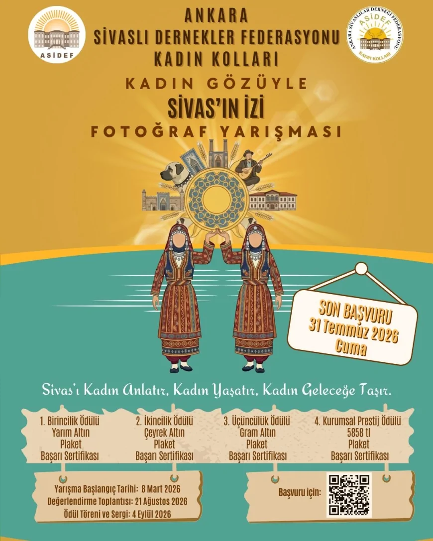 ANKARA SİVASLI DERNEKLER FEDERASYONU KADIN KOLLARI “KADIN GÖZÜYLE SİVAS’IN İZİ” FOTOĞRAF YARIŞMASI İÇİN BAŞVURULARI BAŞLATTI