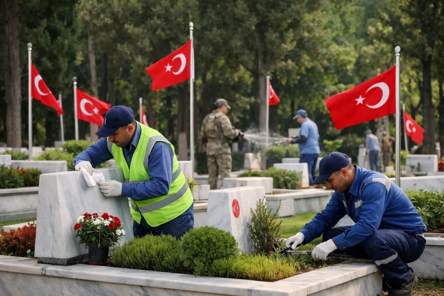 Aile ve Sosyal Hizmetler Bakanlığı Ramazan Bayramı Öncesi 81 İlde Şehitliklerde Bakım ve Temizlik Seferberliği Başlattı