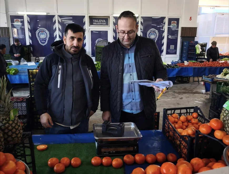 Yalova Belediyesi Pazar Yerlerinde Ölçü ve Tartı Aletlerini Denetledi