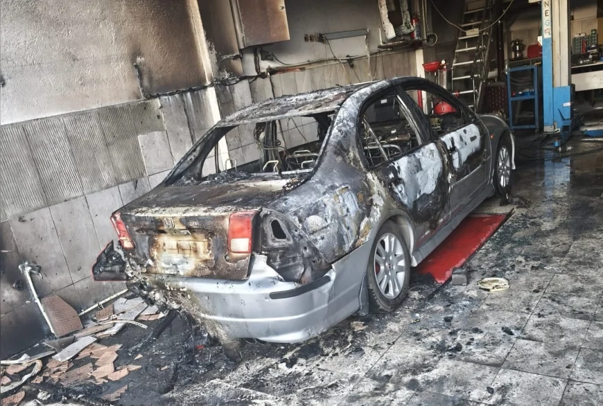 Çorum Küçük Sanayi Sitesi’nde Oto Tamir Atölyesinde Çıkan Yangında 3 Kişi Yaralandı