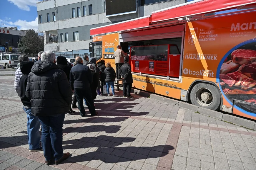 ANKARA BÜYÜKŞEHİR BELEDİYESİ BAŞKENT MOBİL MARKET UYGULAMASIYLA 55 BİN KİLOGRAM ETİ VATANDAŞLA BULUŞTURDU