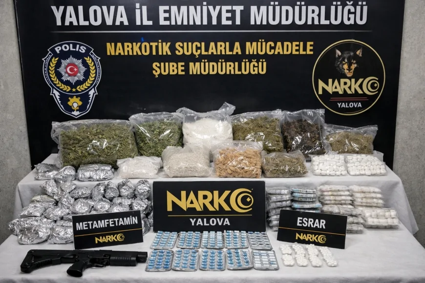 Yalova’da Uyuşturucu Operasyonu: 555 Gram Uyuşturucu ve 90 Hap Ele Geçirildi, Aranan Hükümlü Yakalandı