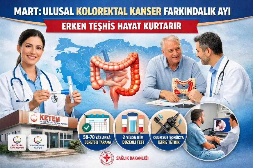 Sağlık Bakanlığı Mart Ayını Ulusal Kolorektal Kanser Farkındalık Ayı Olarak Yürütülen Tarama Programlarıyla Hatırlatıyor