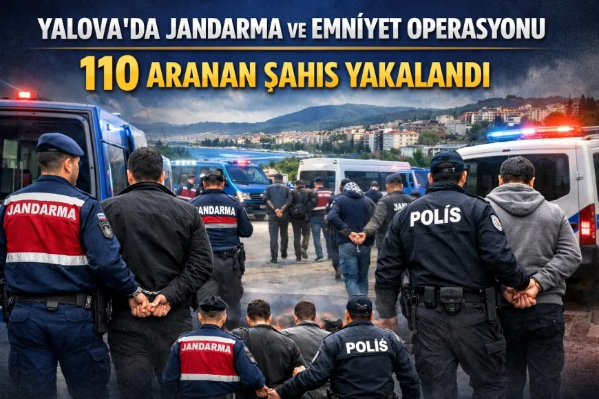 Yalova’da Jandarma ve Emniyet Operasyonlarında Bir Haftada 110 Aranan Şahıs Yakalandı