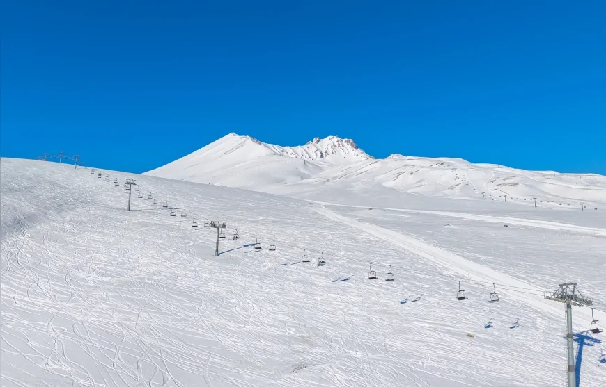 Kayseri Erciyes Kayak Merkezi Sezon Bitmeden 3 Milyon Ziyaretçiyi Aşarak Rekor Kırdı