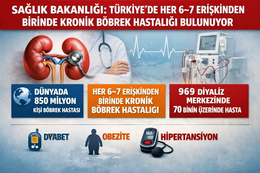 SAĞLIK BAKANLIĞI: TÜRKİYE’DE HER 6–7 ERİŞKİNDEN BİRİNDE KRONİK BÖBREK HASTALIĞI BULUNUYOR