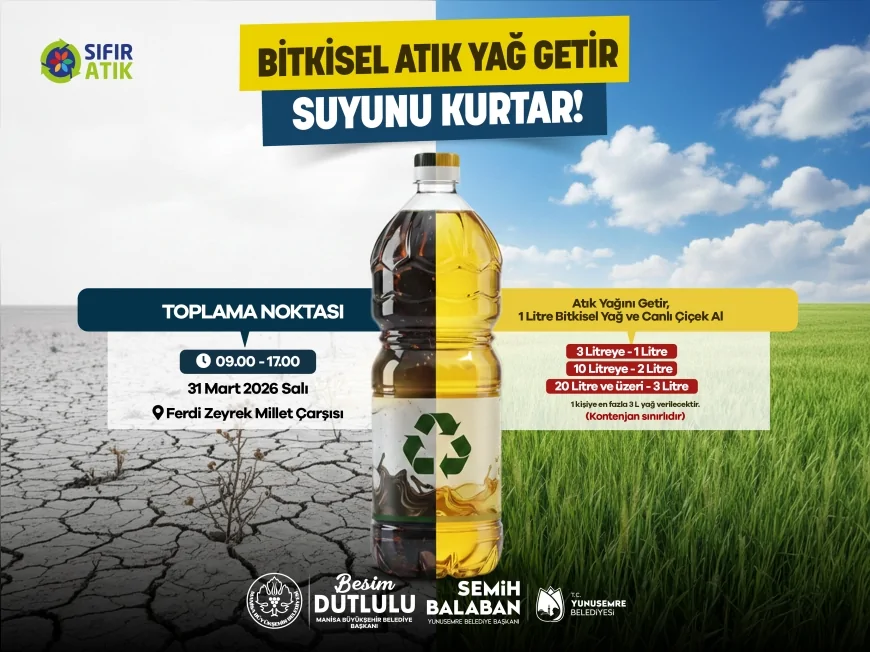 Manisa Büyükşehir Belediyesi “Atık Yağını Getir Suyunu Kurtar” Kampanyasıyla Çevre Seferberliği Başlattı