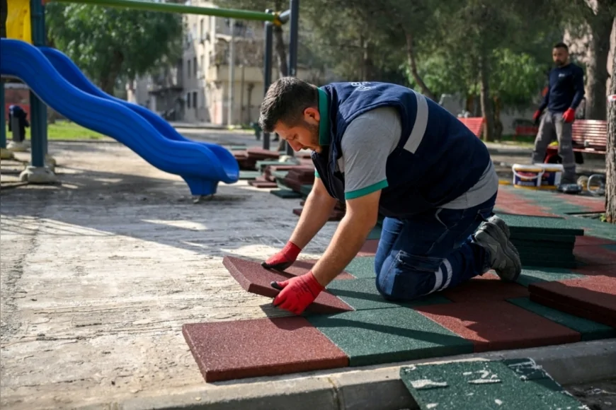 Bornova Belediyesi Baharla Birlikte Park Yenileme ve Yeşil Alan Çalışmalarını İlçe Genelinde Hızlandırdı