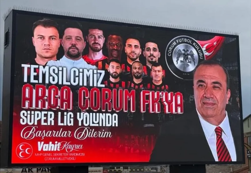 ALACA BELEDİYESİNDEN ÇORUM FK’NİN SÜPER LİG YÜRÜYÜŞÜNE BİLBOARDLU DESTEK